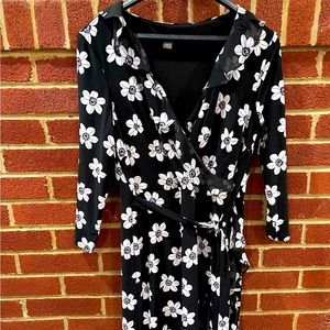 Tommy Hilfiger Silky Patterned Wrap Dress